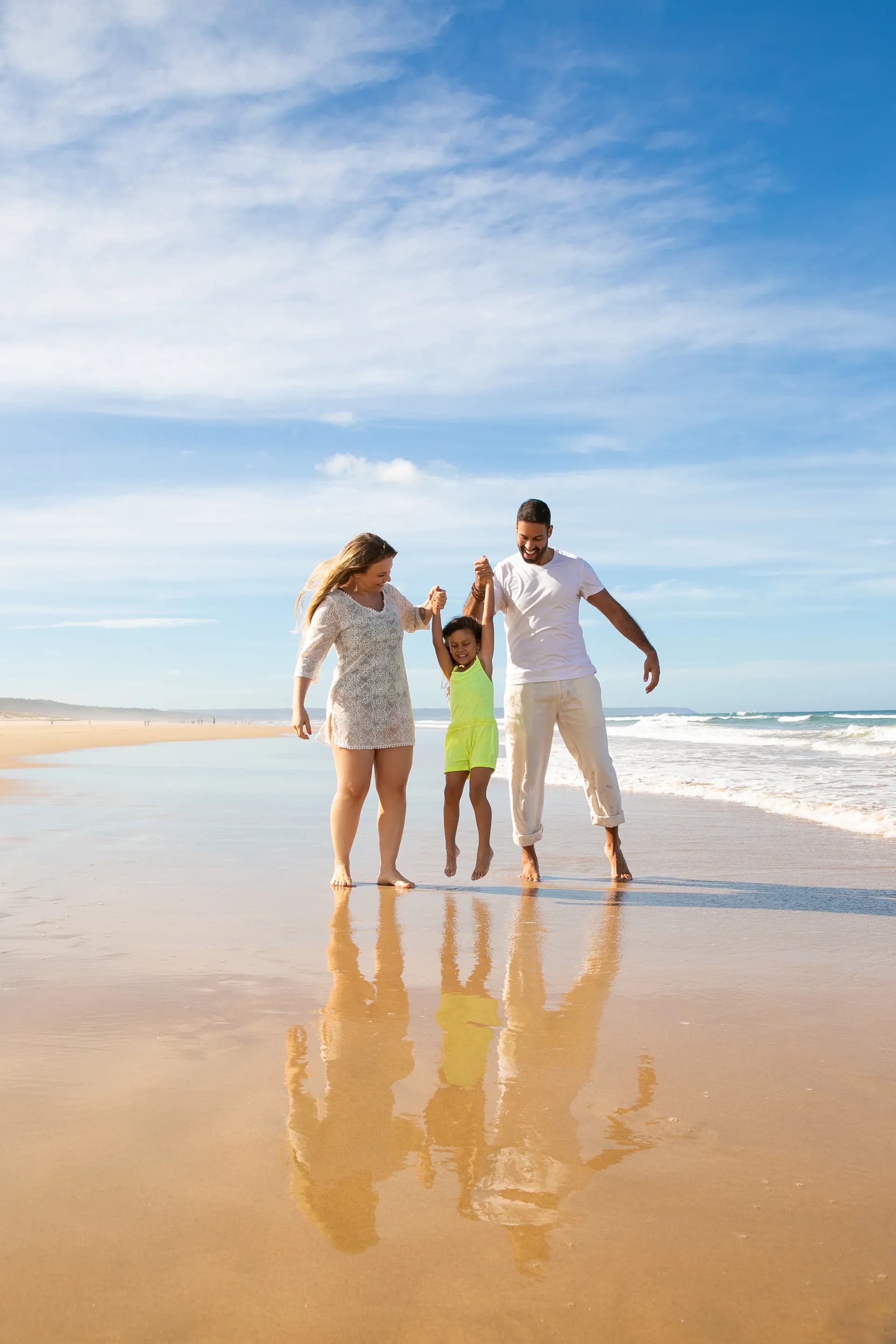 Família aproveitando viagem planejada pela OQMSV